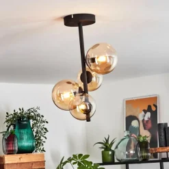 hofstein Plafonnier Chehalis Noir, 4 lumières