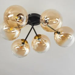 hofstein Plafonnier Chehalis Or, Noir, 6 lumières