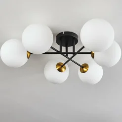 hofstein Plafonnier Chehalis Or, Noir, 6 lumières