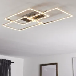 hofstein Plafonnier Cheka LED Aluminium, 3 lumières, Télécommandes