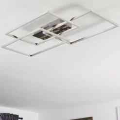 hofstein Plafonnier Cheka LED Aluminium, 3 lumières, Télécommandes