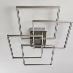 hofstein Plafonnier Cheka LED Aluminium, 4 lumières, Télécommandes