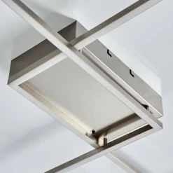 hofstein Plafonnier Cheka LED Nickel mat, 2 lumières, Télécommandes