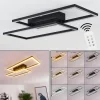hofstein Plafonnier Cheka LED Noir, 2 lumières, Télécommandes