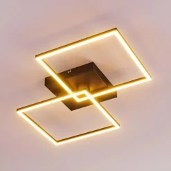 hofstein Plafonnier Cheka LED Noir, 2 lumières, Télécommandes* Éclairage Led