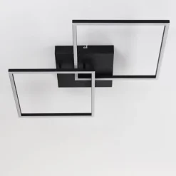 hofstein Plafonnier Cheka LED Noir, 2 lumières, Télécommandes