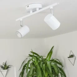 hofstein Plafonnier Chennai LED Chrome, Blanc, 2 lumières