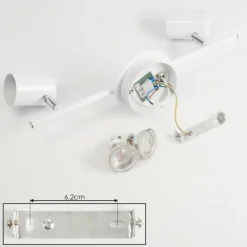 hofstein Plafonnier Chennai LED Chrome, Blanc, 2 lumières