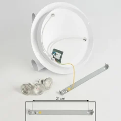 hofstein Plafonnier Chennai LED Chrome, Blanc, 3 lumières