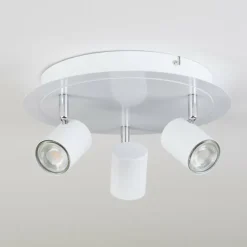 hofstein Plafonnier Chennai LED Chrome, Blanc, 3 lumières