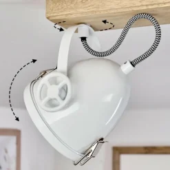 Lampes Industrielles-hofstein Plafonnier Chetican LED Écru, 3 lumières