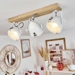 Lampes Industrielles-hofstein Plafonnier Chetican LED Écru, 3 lumières