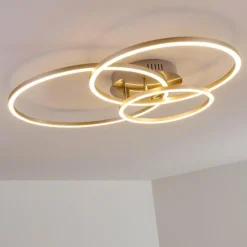 hofstein Plafonnier Chilkat LED Nickel mat, 1 lumière