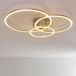 hofstein Plafonnier Chilkat LED Nickel mat, 1 lumière