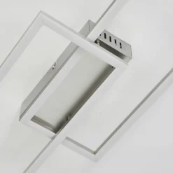 hofstein Plafonnier Chilkat LED Nickel mat, 1 lumière