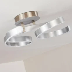 hofstein Plafonnier Chippewa LED Nickel mat, 1 lumière