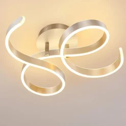 hofstein Plafonnier Chippewa LED Nickel mat, 1 lumière