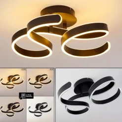 hofstein Plafonnier Chippewa LED Noir, 1 lumière