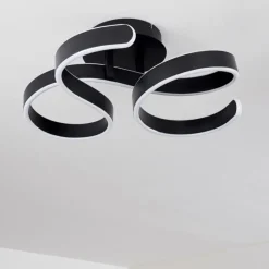 hofstein Plafonnier Chippewa LED Noir, 1 lumière