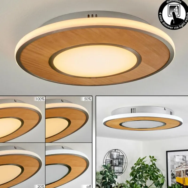 Luminaires Scandinaves-hofstein Plafonnier Chrop LED Nickel mat, 1 lumière