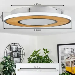 Luminaires Scandinaves-hofstein Plafonnier Chrop LED Nickel mat, 1 lumière