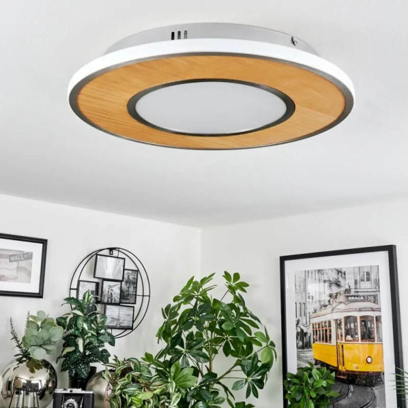 Luminaires Scandinaves-hofstein Plafonnier Chrop LED Nickel mat, 1 lumière