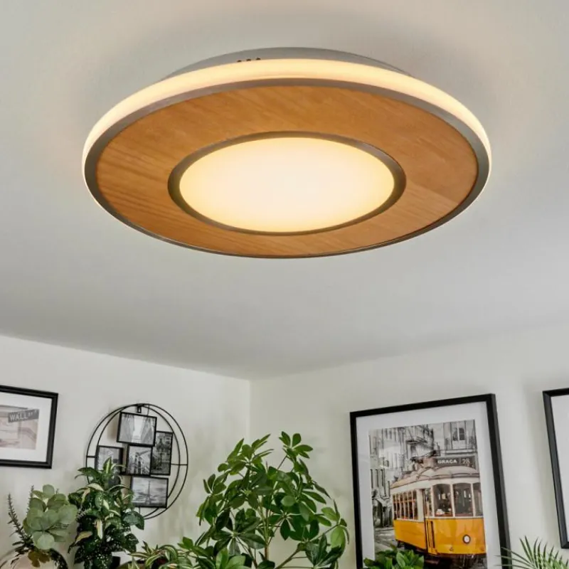 Luminaires Scandinaves-hofstein Plafonnier Chrop LED Nickel mat, 1 lumière