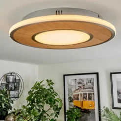 Luminaires Scandinaves-hofstein Plafonnier Chrop LED Nickel mat, 1 lumière