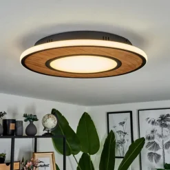 hofstein Plafonnier Chrop LED Noir, 1 lumière