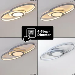 hofstein Plafonnier Chunky LED Argenté, 1 lumière
