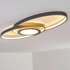 hofstein Plafonnier Chunky LED Gris, 1 lumière
