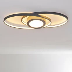 hofstein Plafonnier Chunky LED Gris, 1 lumière