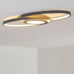 hofstein Plafonnier Chunky LED Gris, 1 lumière