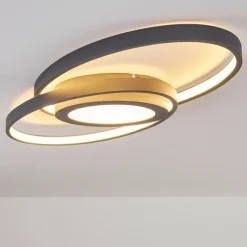 hofstein Plafonnier Chunky LED Gris, 1 lumière