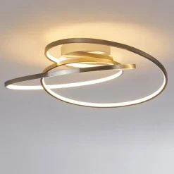hofstein Plafonnier Chute LED Nickel mat, 1 lumière