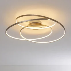 hofstein Plafonnier Chute LED Nickel mat, 1 lumière