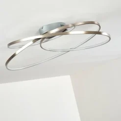 hofstein Plafonnier Chute LED Nickel mat, 1 lumière