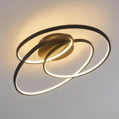 hofstein Plafonnier Chute LED Noir, 1 lumière