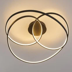 hofstein Plafonnier Chute LED Noir, 1 lumière