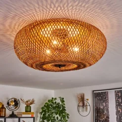 Luminaires Scandinaves-hofstein Plafonnier 50cm Bauro Noir, 3 lumières