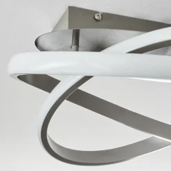 hofstein Plafonnier Cochato LED Nickel mat, 1 lumière