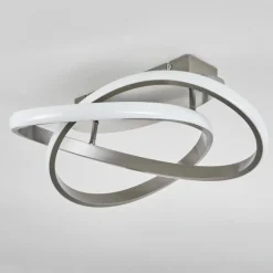 hofstein Plafonnier Cochato LED Nickel mat, 1 lumière