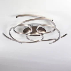 hofstein Plafonnier Cojcam LED Nickel mat, 3 lumières