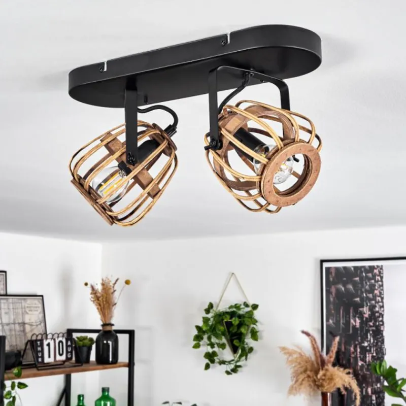 Luminaires Scandinaves-hofstein Plafonnier Combeima Noir, 2 lumières