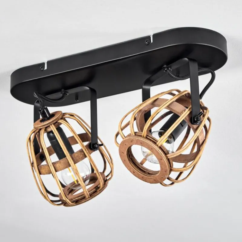 Luminaires Scandinaves-hofstein Plafonnier Combeima Noir, 2 lumières