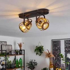 Luminaires Scandinaves-hofstein Plafonnier Combeima Noir, 2 lumières