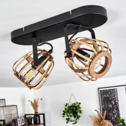 Luminaires Scandinaves-hofstein Plafonnier Combeima Noir, 2 lumières