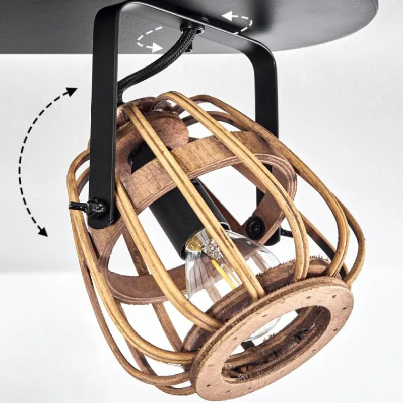 Luminaires Scandinaves-hofstein Plafonnier Combeima Noir, 4 lumières