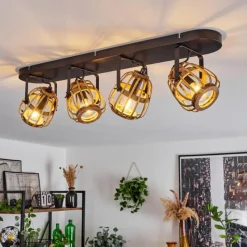 Luminaires Scandinaves-hofstein Plafonnier Combeima Noir, 4 lumières