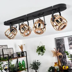 Luminaires Scandinaves-hofstein Plafonnier Combeima Noir, 4 lumières